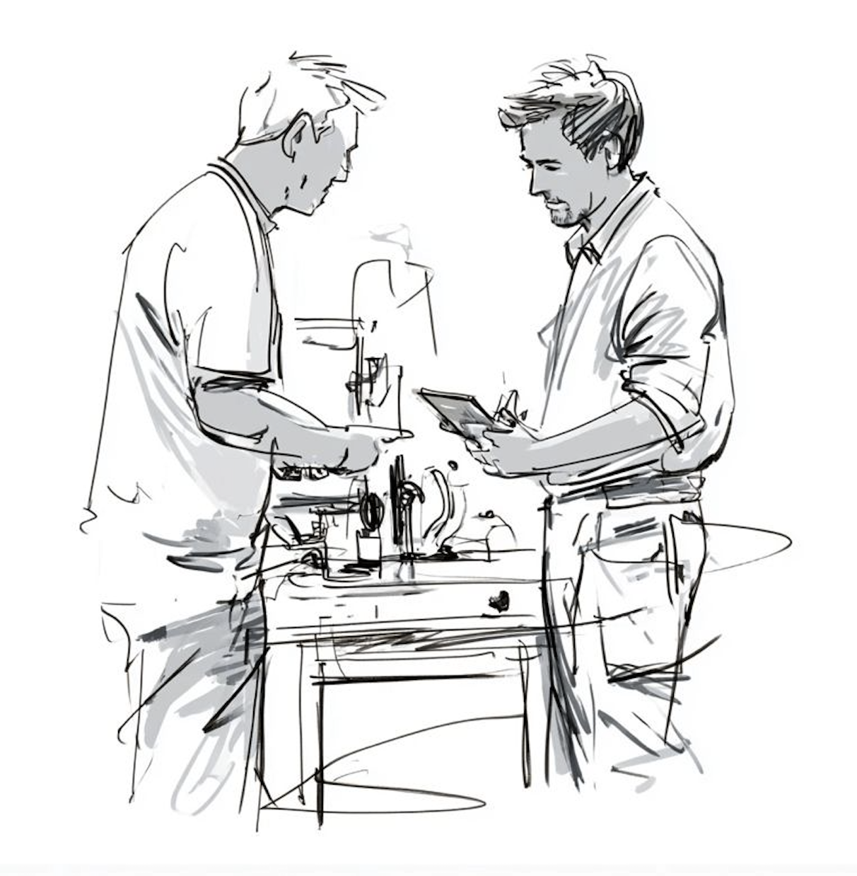 Illustration — collaborateur au travail